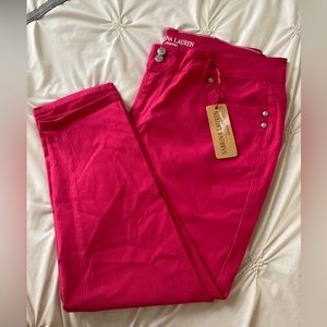 NWT Pink Cropped Denim